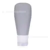 Botella de Viaje de Silicona con Forma de Ventilador Botella Dispensadora Bolsa de Almacenamiento Juego Champú Gel de Ducha Paquete Pequeño Portátil para Viaje