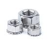 Porca K de aço inoxidável 304 com porca de dente Porca métrica de dente multi-dente