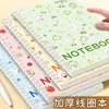 Nuevo cuaderno de espiral de alto valor estético, engrosado, específico para estudiantes A5 simple colorido rayado, al por mayor