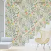 Papel pintado estilo rural americano dormitorio mesita de noche pequeño fresco mural de papel pintado floral habitación infantil tela de pared sin costuras