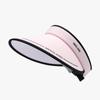 Visera Plegable de Seda Helada para Mujer con Letras Inglesas, Protección Solar UV, Sombrero de Sol Adelgazante para Salidas de Verano