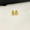 Brincos Coração Simples Japoneses e Coreanos Brincos de Aço Titânio Doce Luxo Acessível Design de Nicho Brincos Retrô de Ouro 18K Presentes para Mulheres