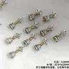 Estilo Étnico Retro Xizang Lema de Seis Caracteres Sino Sino Vajra Liga de Liga Bicolor Dourado e Prateado Pulseira DIY Acessórios de Joias