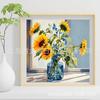 Novo faça você mesmo pintura diamante 5D transfronteiriça combinação de flores girassol bordado diamante completo pintura pedra tijolo adesivos diamante