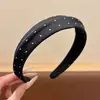 Faixa de Cabelo Larga com Bolinhas Estilo Coreano para Crianças, Doce, Temperamento de Menina, Estilosa, Presilha de Cabelo Alta para Topo da Cabeça, Fabricante, Personalização