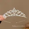 Tiara de Coroa de Cristal Coroa de Aniversário Infantil Acessório de Cabelo para Meninas Domador de Fios Rebeldes Pente de Cabelo Pente de Inserção Palco Desfile de Moda