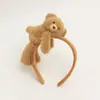 Clip para el pelo de osito tierno tumbado de dibujos animados Pinza BB Pinza lateral para flequillo Pasador Pinza superior Accesorios para el pelo de oso de peluche Diadema