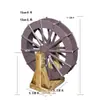 Roda d'água Moinho de vento Rochedo Água corrente Ornamento de Pátio Peixe de Plástico Tanque de Peixes Estanque Circulação de Água Roda d'água Pequena Peças de Roda d'água Conjunto Completo