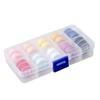 Bobina de plástico universal de 20 eixos, linha de costura colorida, acessórios práticos para costura, linha de cor, linha de costura, linha de fundo
