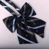 Corbatas Versátiles con Estilo Estilo Japonés para Uniformes Escolares JK/DK, Pajaritas Doradas Cian para Uniformes Escolares, Corbatas Rayadas de Moda para Hombres y Mujeres