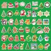 50 pegatinas navideñas con láser fino, regalo de Papá Noel, material decorativo para regalo de vacaciones.