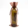 Saco de organza com cordão cor vinho 15*37 multicolorido champanhe à prova de poeira bolsa de gaze transparente bolsa de gaze para presente de vinho tinto
