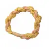 Cuerda Trenzada de Alto Estiramiento Macaron Banda para el Cabello Cuerda para Atar Banda de Goma Duradera Banda para Atar Moño de Cola de Caballo de Niña Cubierta de Cuero