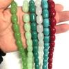 10*14 cuentas de azufaifa Jade Blanco brillante cuentas sueltas pulsera tocado estilo antiguo cuentas pasador paso sacudir tocado joyería hecha a mano