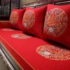 Almofada Vermelha, Nova Almofada de Sofá Estilo Chinês, Almofada de Sofá para Móveis de Jacarandá, Colchão Luohan, Conjunto de Cinco Peças de Almofadas de Assento