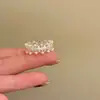 Anillo de Margarita Personalizado para Mujer Moda Retro Industria Pesada Plata S925 Geométrico Cuadrícula Anillo Abierto Hip-Hop Dedo Índice Anillo de Moda
