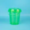Cubo de Plástico Portátil Sellado de Grado Alimenticio, Cubo Redondo Transparente Grueso de Colores, Cubo de Embalaje para Té de Leche con Serigrafía Personalizada