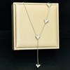 Amor coração luz luxo 18k ouro não desbotamento moda high-end sentido novo feminino clavícula corrente temperamento titânio aço jóias