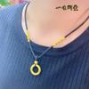 Vietnam Shajin Xiangyun Ruyi Aro Dorado Collar Tejido Colgante Antiguo Primera Joyería Oro Imitación Hebilla Ping An Mayoreo