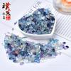 Color Natural Fluorita Grava Color Azul Fluorita Piedra Desmagnetizadora Piedra para Pecera Paisaje Acuario Paisajismo Gota de Pegamento Piedra para Uñas DIY
