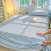 Lençol 100% algodão puro, peça única, estilo cartoon fresco e fofo, para crianças, cama de solteiro ou casal, conjunto de lençóis para dormitório estudantil