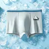 Ropa interior para niños, Malla de seda helada, Nuevo estilo de verano, Delgado Estampado de dibujos animados, Calzoncillos tipo bóxer para niños medianos y grandes, Pantalones cortos de boxeador para estudiantes
