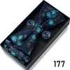 Pajarita para Hombre, Gemelos Jacquard para Boda de Negocios, Set de Tres Piezas con Pañuelo de Bolsillo, Set de Caja de Regalo con Accesorios de Traje de Moda