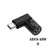 Fonte de Alimentação 65W DC Fêmea para Tipo-C Macho 5/9/20V Adaptador PD Decoy Conector DC para Notebook
