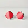 Novos Brincos Quadrados Chanfrados para Mulheres Estilo Hong Kong Retrô Brincos Vermelhos Moda Simples Pequenos Brincos de Cola Gota