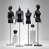 Suporte de Exibição Preto para Roupas Femininas, Manequim de Meio Corpo para Vestido de Noiva, Adereços de Vitrine de Loja de Roupas de Corpo Inteiro para Mulheres