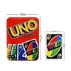 Caixa Pequena de Ferro Cartas de Jogar Uno Jogo de Tabuleiro Original Cartas Edição Deluxe Caixa de Ferro Selada com Plástico Uno Jogo de Festa