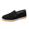 Zapatos de tela de punta redonda para hombre, para uso en exteriores, zapatos de tela hechos a mano, puramente hechos a mano, construcción, suela de tendón de buey, baratos, zapatos para jóvenes, auténticos, antiolor