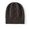 Gorro de Punto de Cachemira de Color Sólido Nuevo Otoño/Invierno 2023, Protección Cálida para los Oídos, Trenzado de Cable, Calentador de Cuello Casual, Trenzado de Cable Engrosado, Moderno