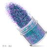 Juego de lentejuelas para decoración de uñas, 12 colores, purpurina, polvo, degradado, láser, color rosa y morado, con explosiones transfronterizas