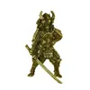 Figurita de Modelo de Guerrero Soldado Shogunato de Cobre Blanco Vintage Juguete Regalo para Niños Juego de Escritorio Decoración de Coche Adorno de Cobre