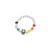 Nuevo elemento Anillo de cara sonriente de plata de ley S925 dopamina marca popular estilo minimalista de lujo ligero anillo colorido para el dedo índice