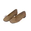 Sapatos rasos retrô de bico quadrado, com blocos de cor floral e laço, para mulheres, estilo francês, slip-on, sapatos de vovó