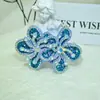 Nuevo Collar Gargantilla de Strass Full Diamond Creativo Imitación Perla Flor de Mezclilla Gargantilla Accesorios para Ropa Venta al por Mayor