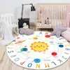 Alfombrilla Redonda de Piso Estilo Dibujos Animados Cachemir Imitación Transfronteriza, Suave y Amigable con la Piel, Alfombra de Juego Educativa para Niños, A prueba de Frío, Resistente a la Suciedad, Alfombrilla Antideslizante