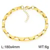 Venta Directa del Fabricante de Dongguan Joyería Simple Transfronteriza Estilo Ins Pulsera de Acero de Titanio Chapada en Oro de 18 Quilates para Hombres y Mujeres