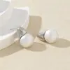 Pendientes de Bolas Redondas de Cuentas de Algodón Estilo Coreano Sencillos y Frescos Diseño de Nicho Elegantes con Estilo Versátiles Pendientes de Moda