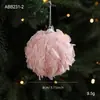 Nuevas Pestañas de Bola de Espuma de Peluche Rosa Bola de Navidad Adornos Colgantes para Árbol de Navidad Arreglo de Atmósfera Accesorios de Bricolaje
