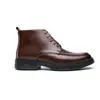 Novas Botas de Couro Retro Britânicas para Homem Outono e Inverno Botas Martin Tendência que Aumentam a Altura Sapatos Masculinos de Cano Alto Botas de Tornozelo de Bico Apontado para Negócios