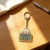 Placa de Palabras de Gato Creativa de Nueve Temas Lenguaje Matemáticas Inglés Llavero Acrílico Regalo Colgante para Mochila de Estudiante Pequeño Regalo