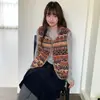 Fair Isle. Chaleco Perezoso para Mujer Otoño/Invierno Nuevo Estilo Coreano Ropa de Casa Ropa Exterior Holgado Casual Cálido Polar Chaleco Cálido