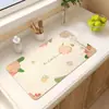 Mesa de Chá Personalizável Balcão de Bar Tapete Absorvente Terra de Diatomáceas Cozinha Tapete Drenante Louças Tigela Secagem Tapete de Controle de Água