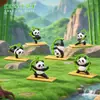 Nuevo producto transfronterizo: Figuritas de plástico de Kung Fu Panda, accesorios decorativos para manualidades, caja sorpresa, pequeños adornos de escritorio