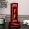 Placa de Madeira Sólida para Ancestrais para Uso Doméstico, Adequada para Salões Ancestrais, Templos e Santuários Budistas, Apresentando Texto Gravado em Madeira de Sequoia para Adoração aos Ancestrais