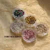 Set de Accesorios para Uñas Artísticas a Precio de Liquidación: Aleación de Zirconio, Resina, Concha, Pedrería, Tachuelas, Purpurina, Polvo de Espejo, Lentejuelas Aurora
