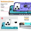 Funda para Teléfono Móvil con Anillo Metálico para iPhone18 Transfronteriza Dos en Uno PC Anti-Caída Succión Magnética Adecuada para Fundas de Teléfono Móvil Apple